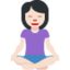 盘腿的女人: 较浅肤色 — Twitter