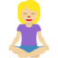 盘腿的女人: 中等 浅肤色 — Twitter