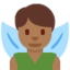 仙人: 中等 深肤色 — Twitter