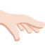 掌心向下的手: 较浅肤色 — Twitter