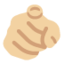指向观察者的食指: 中等 浅肤色 — Twitter