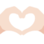 Heart Hands: Light Skin Tone — Twitter