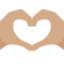 Heart Hands: Medium Skin Tone — Twitter