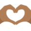 Heart Hands: Medium Dark Skin Tone — Twitter